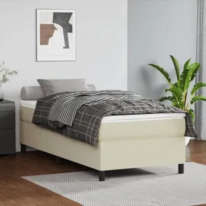 vidaXL Cadre de lit Cappuccino 140x190 cm Similicuir pas cher