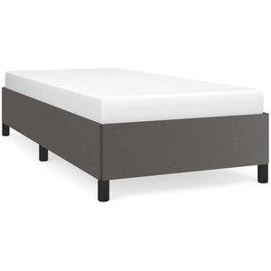 vidaXL Cadre de lit Gris 90x200 cm Similicuir pas cher