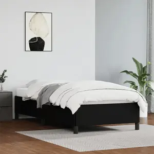vidaXL Cadre de lit Noir 80x200 cm Similicuir pas cher