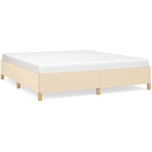 vidaXL Cadre de lit Crème 180 x 200 cm Tissu pas cher