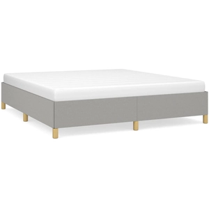 vidaXL Cadre de lit Gris clair 200x200 cm Tissu pas cher