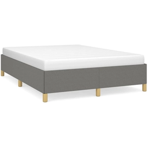 vidaXL Cadre de lit Gris foncé 160 x 200 cm Tissu pas cher