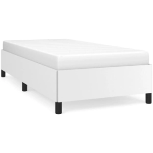 vidaXL Cadre de lit Blanc 90x190 cm Similicuir pas cher