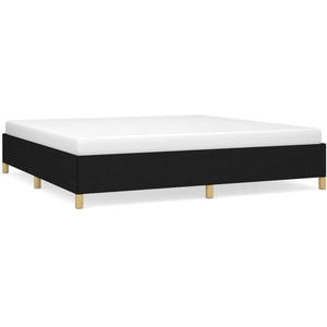 vidaXL Cadre de Lit Noir 200x200 cm Tissu pas cher
