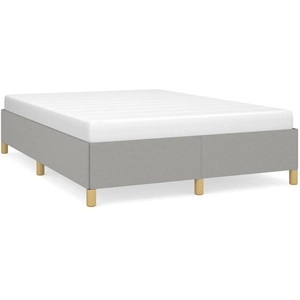 Comparateur de prix : vidaXL Cadre de lit Gris clair 140x200 cm Tissu