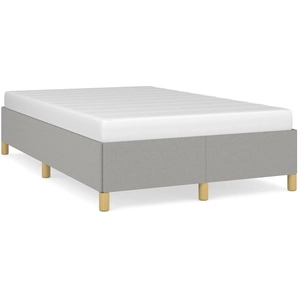 vidaXL Cadre de lit Gris clair 140x190 cm Tissu pas cher