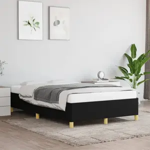 Comparateur de prix : vidaXL Cadre de lit Noir 120x200 cm Tissu