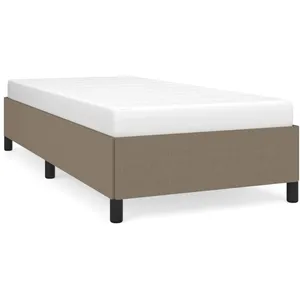vidaXL Cadre de lit Taupe 100x200 cm Tissu pas cher