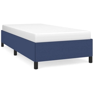 vidaXL Cadre de lit Bleu 90x190 cm Tissu pas cher