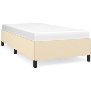 vidaXL Cadre de lit Crème 90 x 200 cm Tissu pas cher