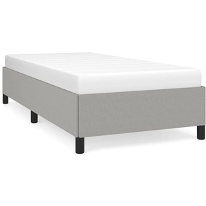 vidaXL Cadre de lit Gris clair 90x190 cm Tissu pas cher