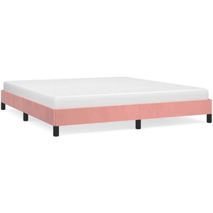 vidaXL Cadre de lit Rose 180x200 cm Velours pas cher