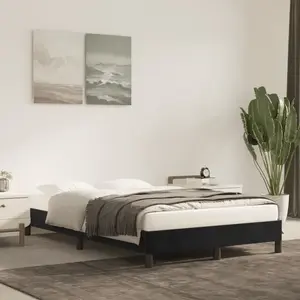 vidaXL Cadre de lit Noir 120x200 cm Velours pas cher