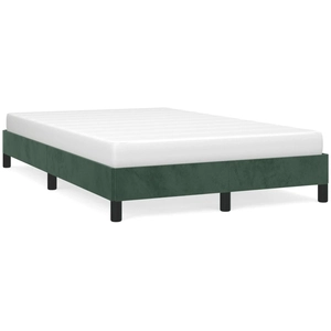 vidaXL Cadre de lit Vert foncé 120x200 cm Velours pas cher