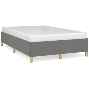vidaXL Cadre de lit Gris foncé 120 x 200 cm Tissu pas cher