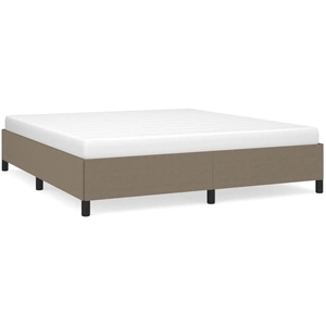 vidaXL Cadre de lit Taupe 180x200 cm Tissu pas cher