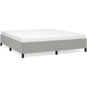 vidaXL Cadre de lit Gris clair 180x200 cm Tissu pas cher