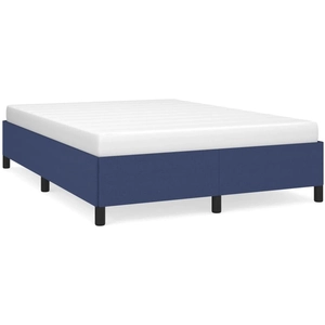 vidaXL Cadre de lit Bleu 140 x 200 cm Tissu pas cher