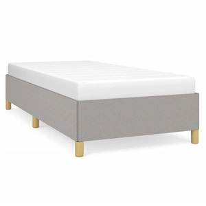 vidaXL Cadre de lit Gris clair 90x190 cm Tissu pas cher