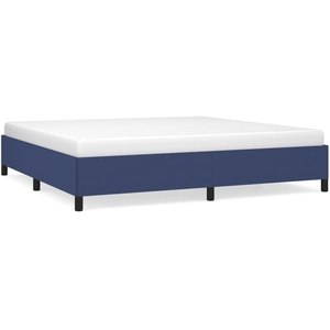 vidaXL Cadre de lit Bleu 200x200 cm Tissu