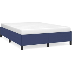vidaXL Cadre de lit Bleu 140x190 cm Tissu pas cher