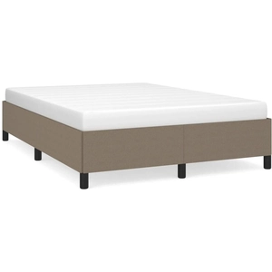 vidaXL Cadre de lit Taupe 140x190 cm Tissu pas cher