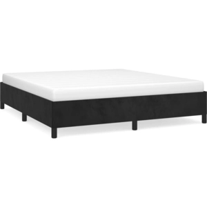 vidaXL Cadre de lit Noir 160x200 cm Velours pas cher