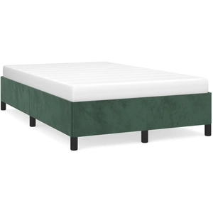 vidaXL Cadre de lit Vert foncé 120x200 cm Velours pas cher
