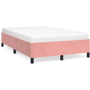 vidaXL Cadre de lit Rose 120x200 cm Velours pas cher