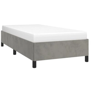 vidaXL Cadre de lit Gris clair 80x200 cm Velours pas cher