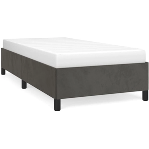 vidaXL Cadre de lit Gris foncé 80x200 cm Velours pas cher