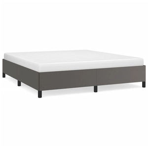 vidaXL Cadre de lit Gris 200x200 cm Similicuir pas cher