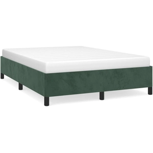 vidaXL Cadre de lit Vert foncé 140x200 cm Velours347327 pas cher