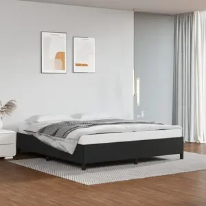 vidaXL Cadre de lit Noir 180x200 cm Similicuir pas cher
