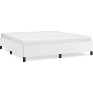 vidaXL Cadre de lit Blanc 180x200 cm Similicuir pas cher
