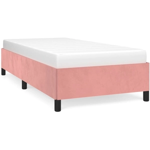 vidaXL Cadre de lit Rose 90x200 cm Velours pas cher
