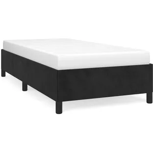 vidaXL Cadre de lit Noir 100x200 cm Velours pas cher