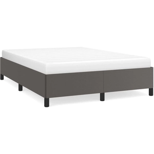 vidaXL Cadre de lit Gris 140x200 cm Similicuir pas cher