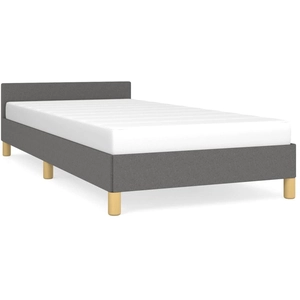 vidaXL Cadre de lit avec tête de lit Gris foncé 80x200 cm Tissu pas cher