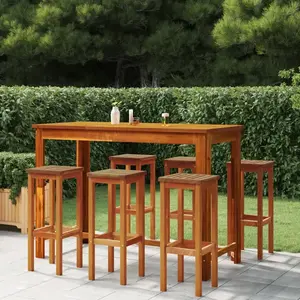 vidaXL Tabourets de bar lot de 6 bois massif d'acacia pas cher