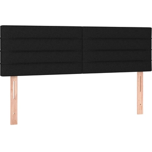 vidaXL Têtes de lit 2 pcs Noir 72x5x78/88 cm Tissu pas cher