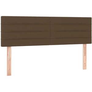 vidaXL Têtes de lit 2 pcs Marron foncé 72x5x78/88 cm Tissu pas cher