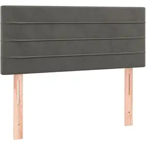 Comparateur de prix : vidaXL Tête de lit Gris foncé 100x5x78/88 cm Velours