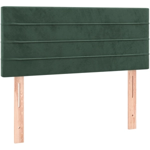 vidaXL Tête de lit Vert foncé 100x5x78/88 cm Velours pas cher