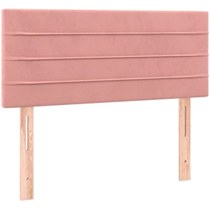 vidaXL Tête de lit Rose 100x5x78/88 cm Velours pas cher