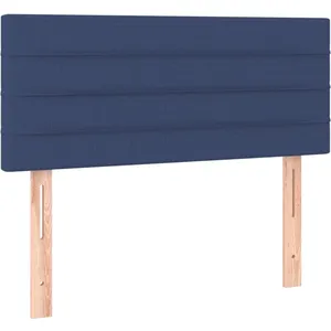 vidaXL Tête de lit Bleu 100x5x78/88 cm Tissu pas cher