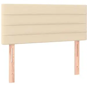 vidaXL Tête de lit Crème 90x5x78/88 cm Tissu pas cher