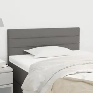 vidaXL Tête de lit Gris foncé 90x5x78/88 cm Tissu pas cher