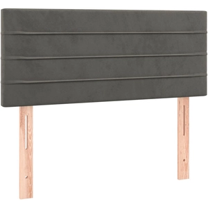 vidaXL Tête de lit Gris foncé 90x5x78/88 cm Velours pas cher