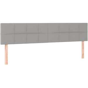 vidaXL Têtes de lit 2 pcs Gris clair 100x5x78/88 cm Tissu pas cher